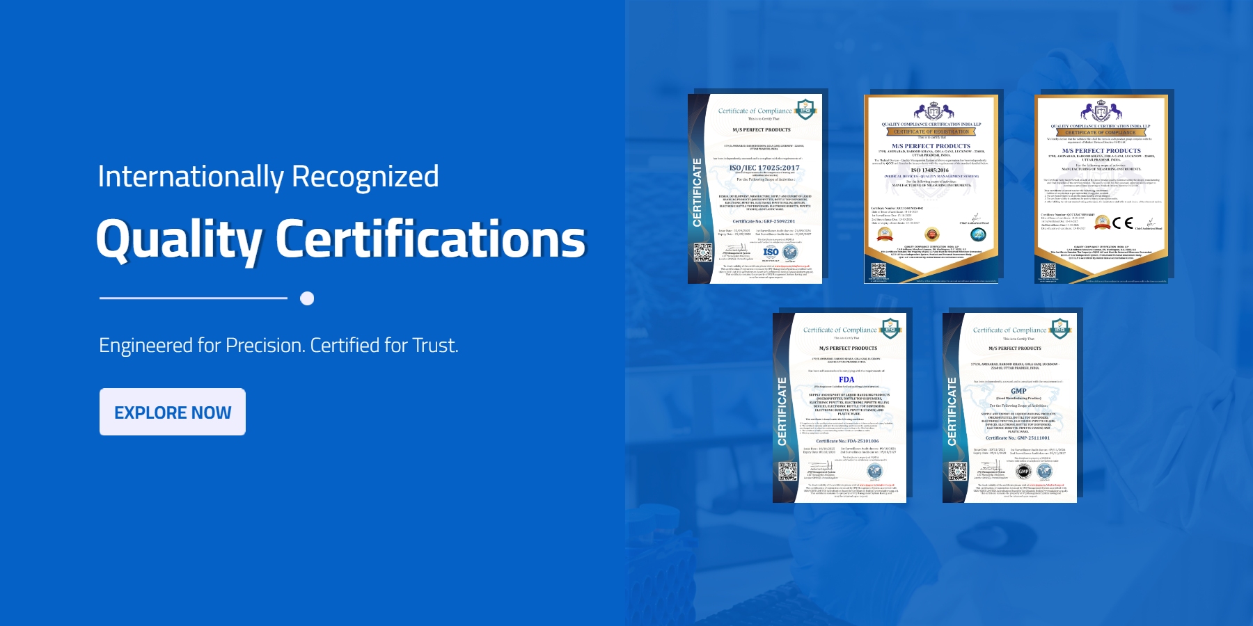 Micropipettes Certifications